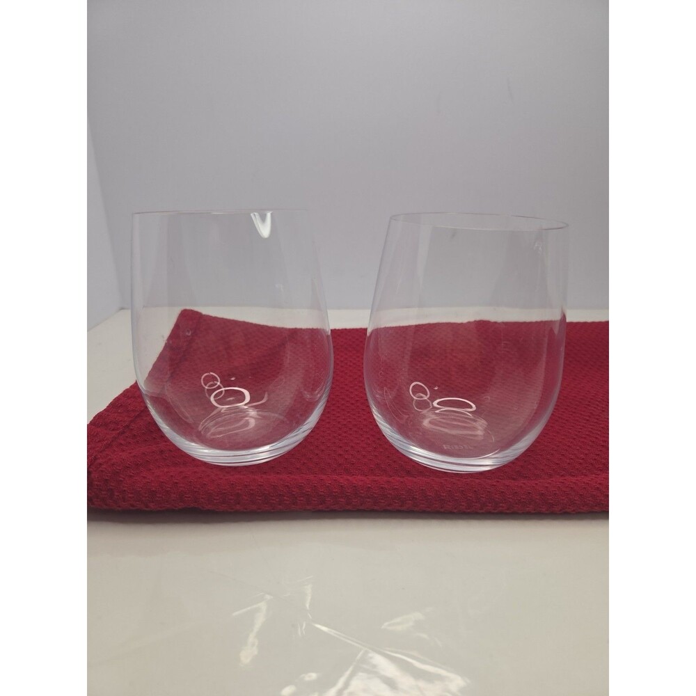 Riedel O Stemless Crystal Wine Glasses Set of 2 Tumblers Replacement Plus Bonus